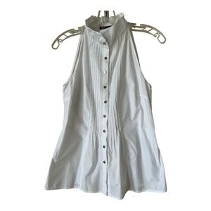 Vince Sleeveless White Button Front Blouse – Size 4